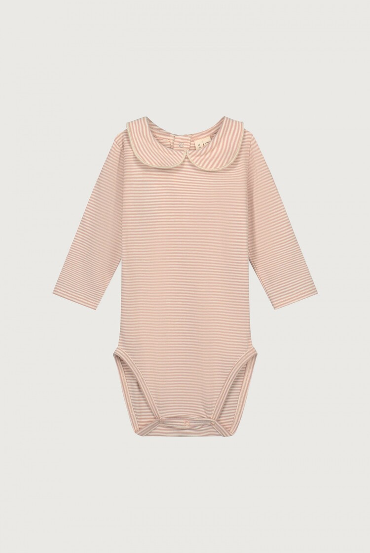 Gray Label Gray Label -Collar onesie Gots  faded pink- cream