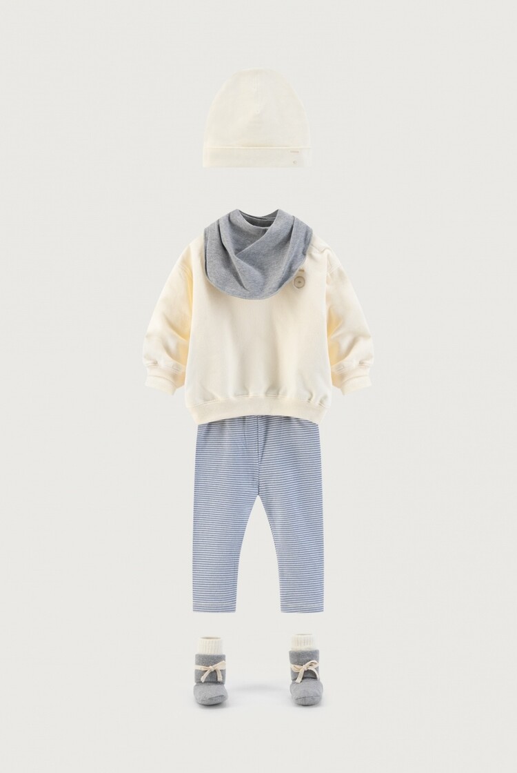 Gray Label Baby Dropped Shoulder Sweater - Cream