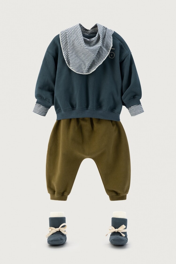 Gray Label Baby Dropped Shoulder Sweater - Blue Grey