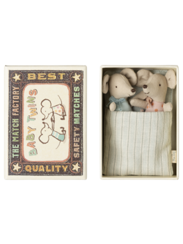 Maileg Maileg- Twins, Baby mice in matchbox