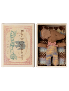Maileg Maileg -Sleepy wakey baby mouse in matchbox - Rose