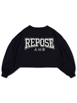 Repose AMS Repose Amsterdam - Crop Heart Sweater - Black