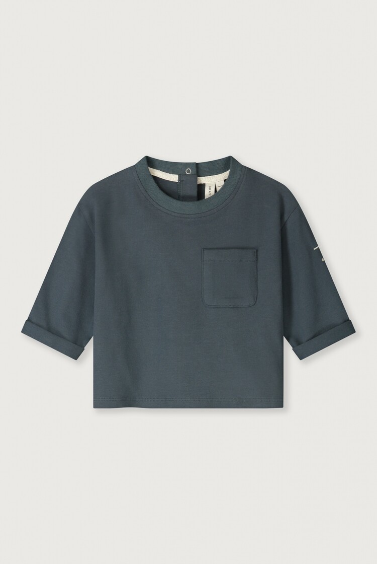 Gray Label Gray Label -  Baby L/S Pocket Tee - Blue Grey