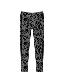 Mini Rodini Mini Rodini- Leopard Brushed Legging - Grey