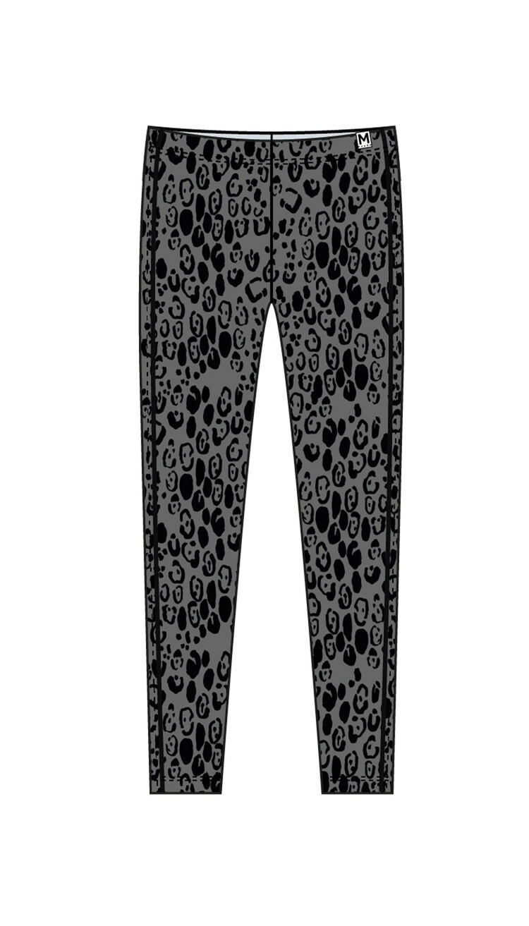 Mini Rodini Mini Rodini- Leopard Brushed Legging - Grey