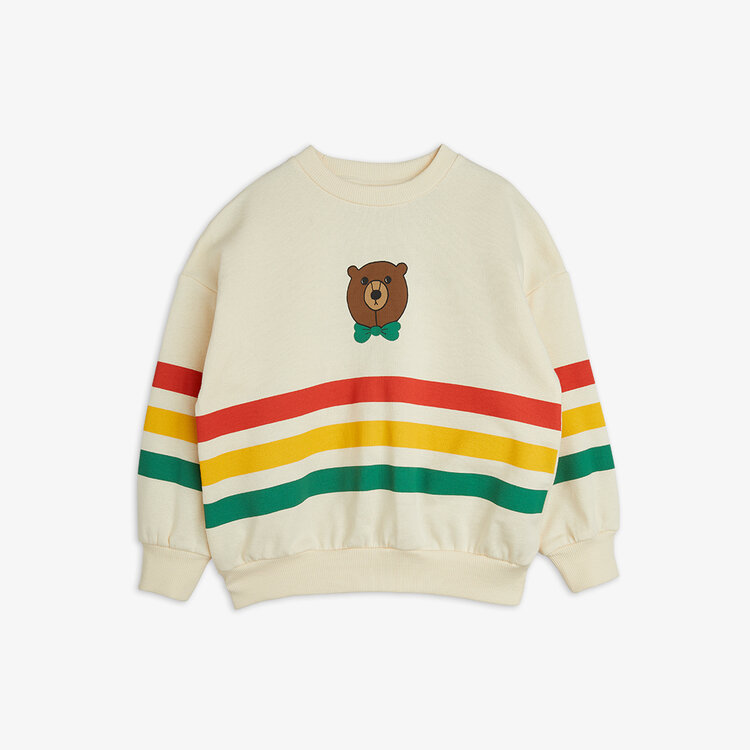 Mini Rodini Mini Rodini - Bear Stripe Sweater - Off White