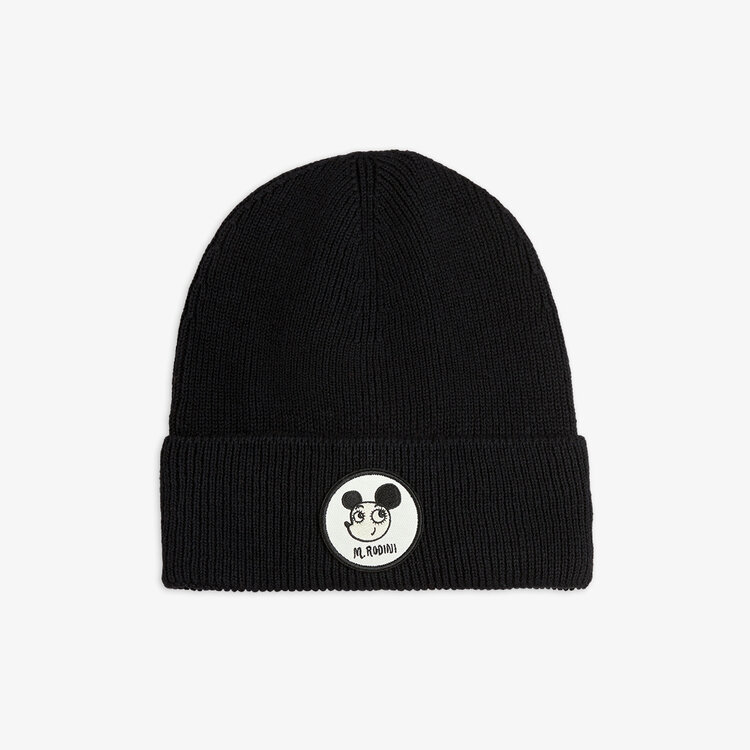 Mini Rodini Mini Rodini - Ritzratz Wool Beanie- Black