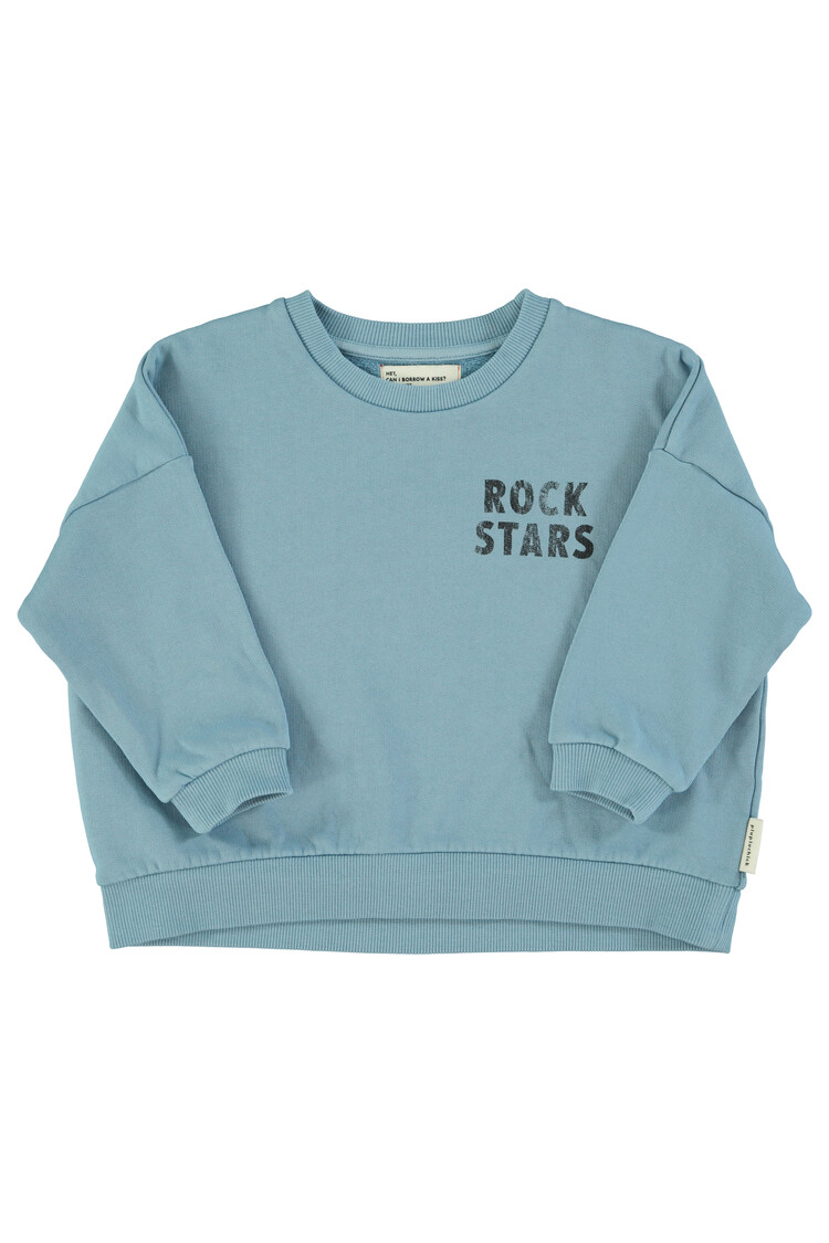 Piupiuchick Piupiuchick-Sweatshirt | Blue w/ "rock stars"