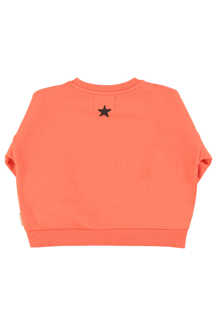 Piupiuchick Piupiuchick-Sweatshirt | Orange w/ "music" print