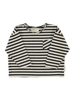 Piupiuchick Piupiuchick-LS t'shirt | Ecru & black stripes