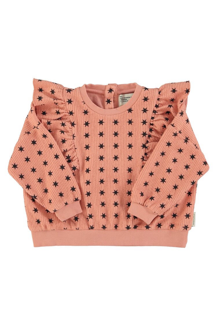 Piupiuchick Piupiuchick-Sweatshirt | Pink w/ black stars