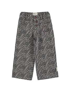 Piupiuchick Piupiuchick-Flare trousers | Grey w/ zebra print