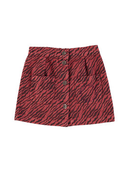 Piupiuchick Piupiuchick-Short skirt | Bordeaux w/ zebra print