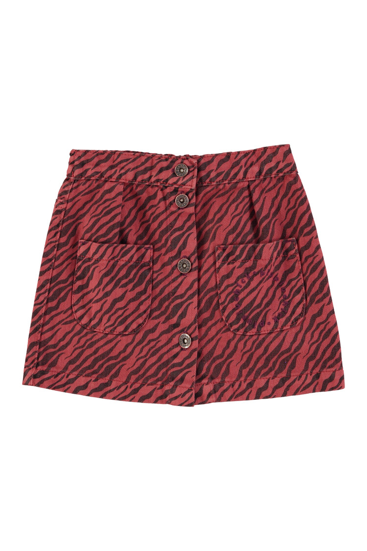 Piupiuchick Piupiuchick-Short skirt | Bordeaux w/ zebra print