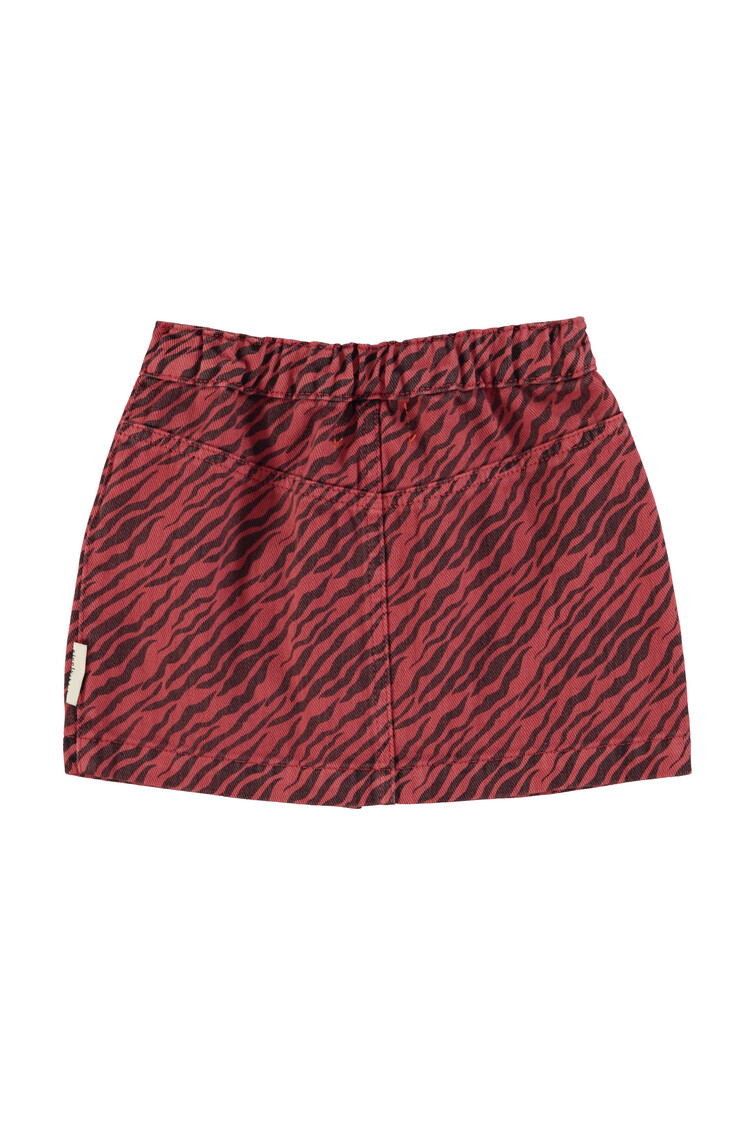 Piupiuchick Piupiuchick-Short skirt | Bordeaux w/ zebra print