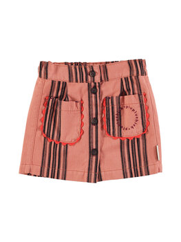Piupiuchick Piupiuchick-Short skirt | Pink w/ black stripes