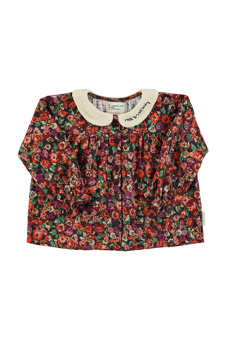 Piupiuchick Piupiuchick- Peter pan collar blouse | Multicolor flowers