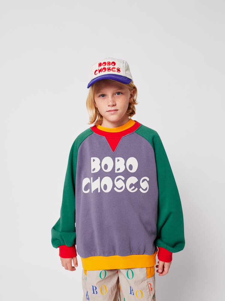Bobo Choses Bobo Choses -Color block ranglan sweatshirt