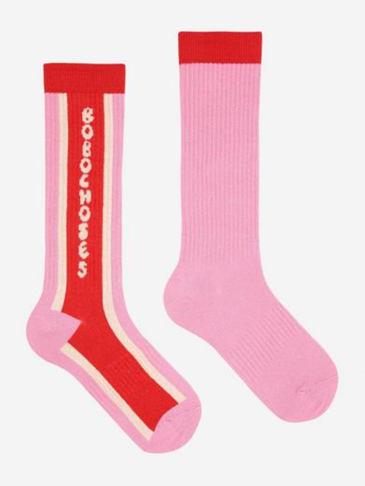 Bobo Choses Bobo Choses -  Tic Tac Toe extra long socks