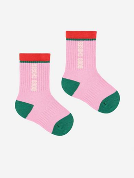 Bobo Choses Bobo Choses - Color block long socks - Roze