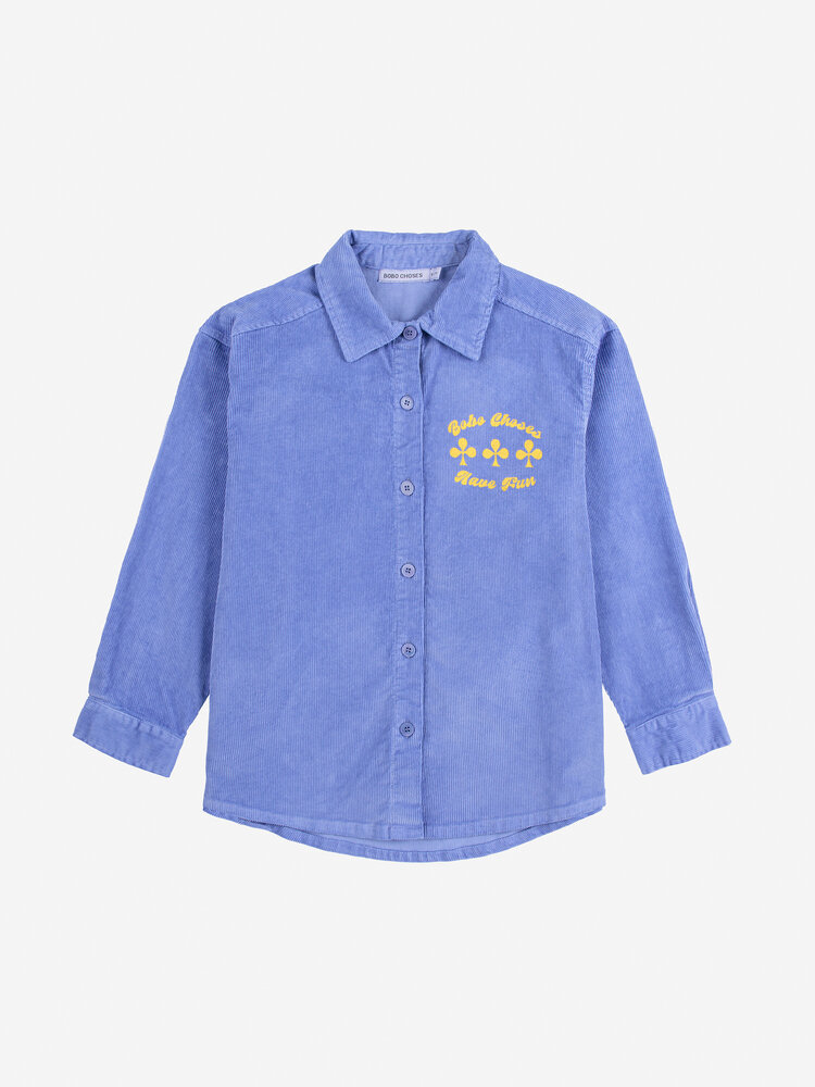 Bobo Choses Bobo Choses -Have Fun corduroy shirt