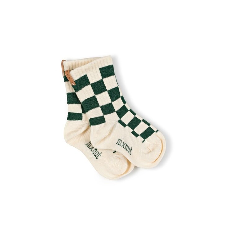 Nixnut Nixnut - Checkered Socks Snow