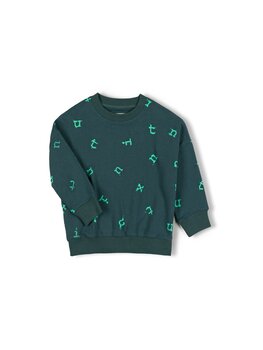 Nixnut Nixnut - stamp sweater Moss