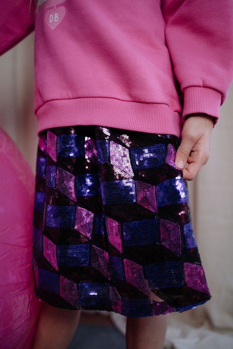 Daily Brat Daily Brat - SHIMMERING BLOCK SKIRT TWILIGHT GLOW