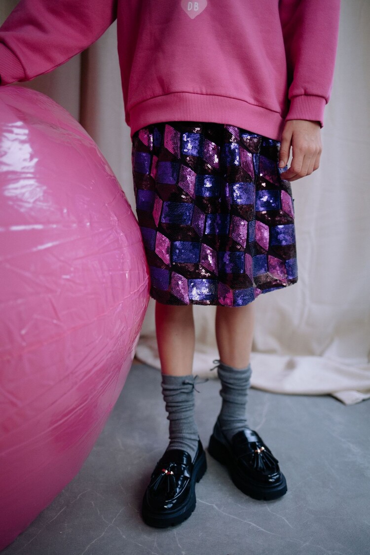 Daily Brat Daily Brat - SHIMMERING BLOCK SKIRT TWILIGHT GLOW