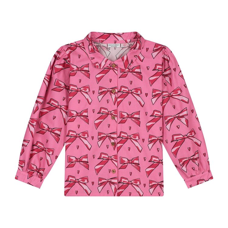 Daily Brat Daily Brat - LOVE BOW SHIRT PANSI PINK