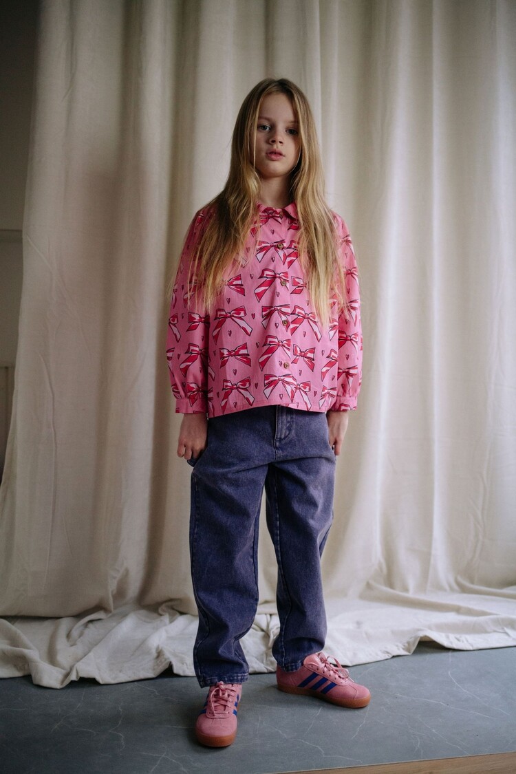 Daily Brat Daily Brat - LOVE BOW SHIRT PANSI PINK