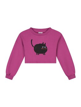 Daily Brat Daily Brat -MEOWS-A-LOT CROPPED SWEATER