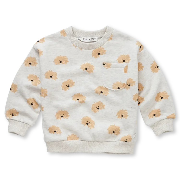 Sproet & Sprout Sproet&Sprout-SWEAT MOUSTACHE DOG