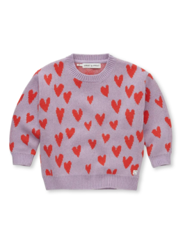 Sproet & Sprout Sproet&Sprout-SWEATER INTARSIA HEARTS