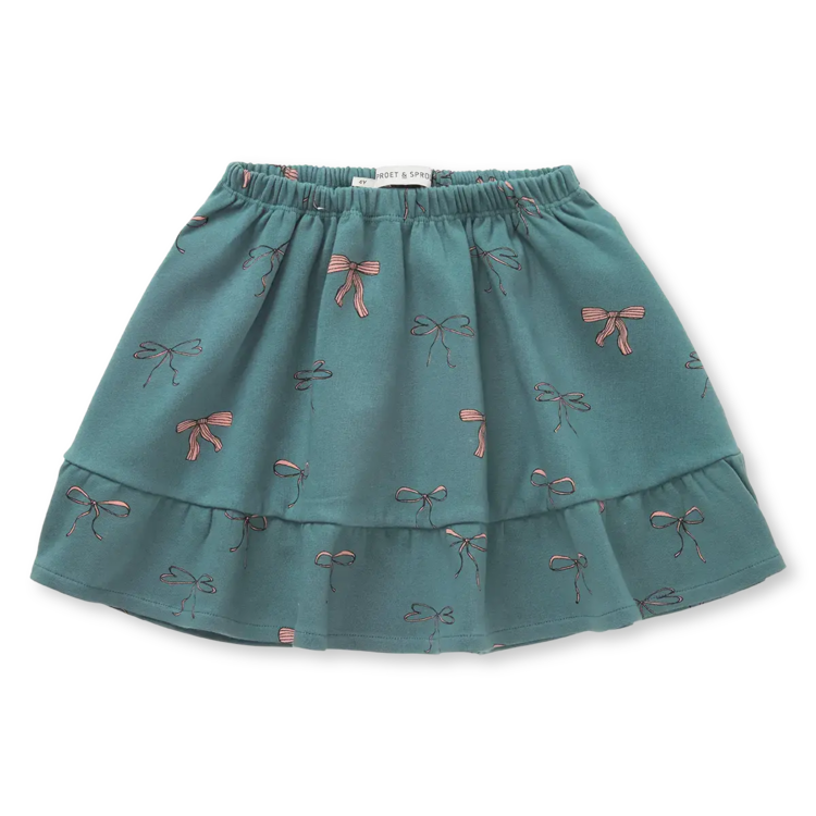 Sproet & Sprout Sproet&Sprout-SKIRT RUFFLE BOW PRINT