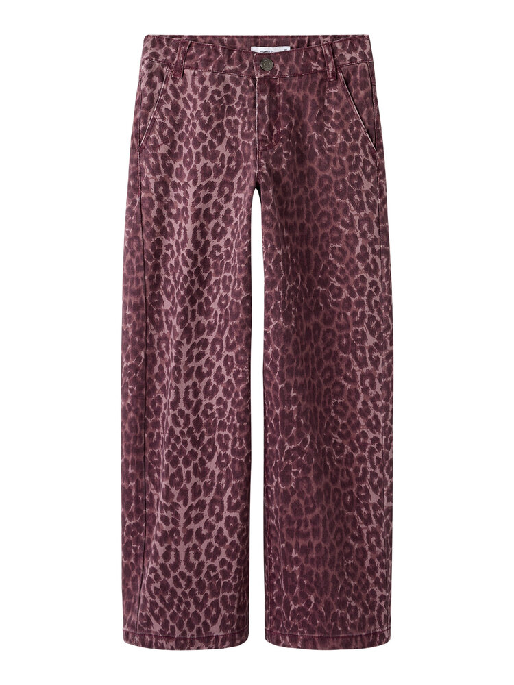 Name it Name it - NKFROSE WIDE LEO TWILL PANTS- Burgundy