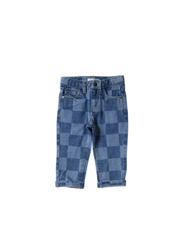 Your Wishes YW-Denim | Straight Leg Jeans  Check Denim