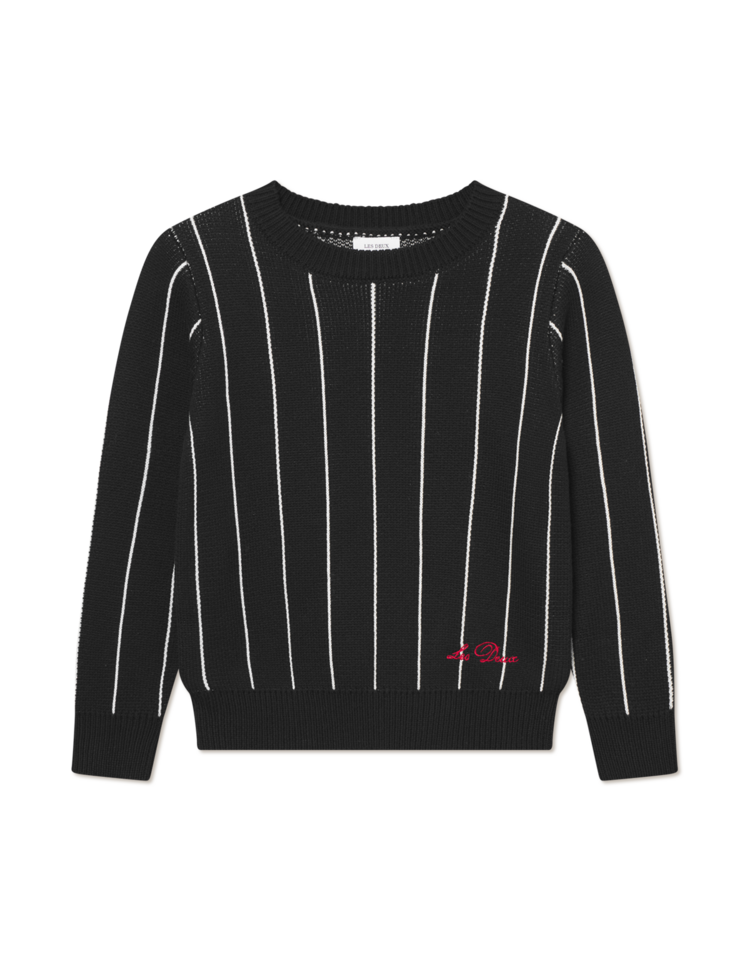 Les Deux Gaston Jacquard Pinstripe Knit Kids