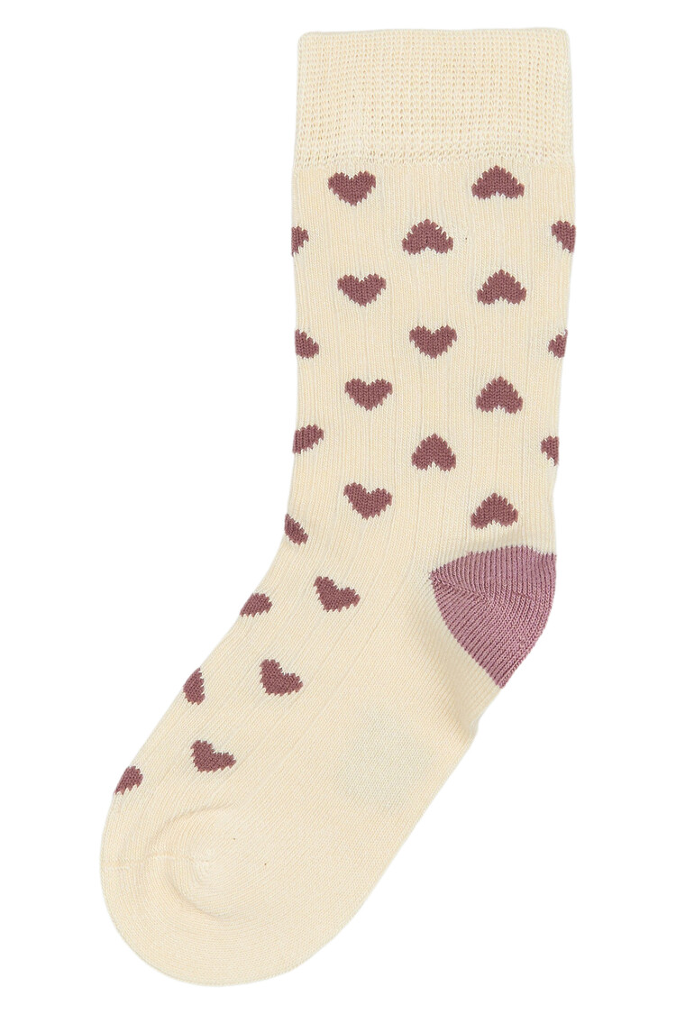 Minipop MiniPop- Bamboo Hearts Socks OW/PP