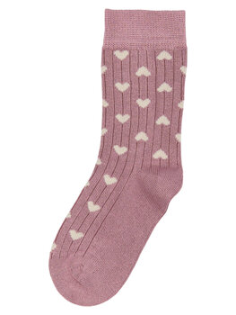 Minipop MiniPop- Bamboo Hearts Socks PalePink/OW