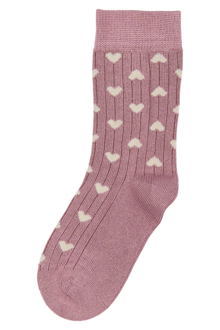 Minipop MiniPop- Bamboo Hearts Socks PalePink/OW