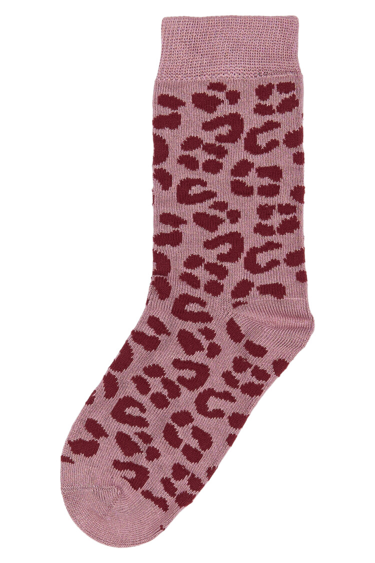 Minipop MiniPop- Bamboo Wild Socks-Pink Leo