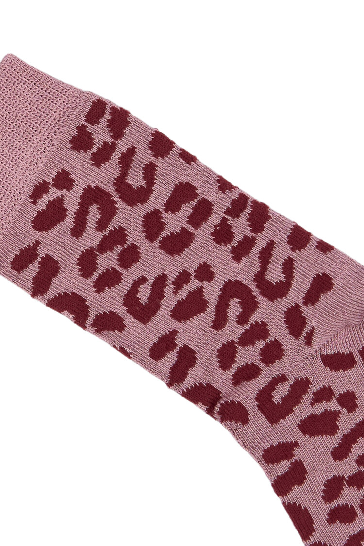 Minipop MiniPop- Bamboo Wild Socks-Pink Leo