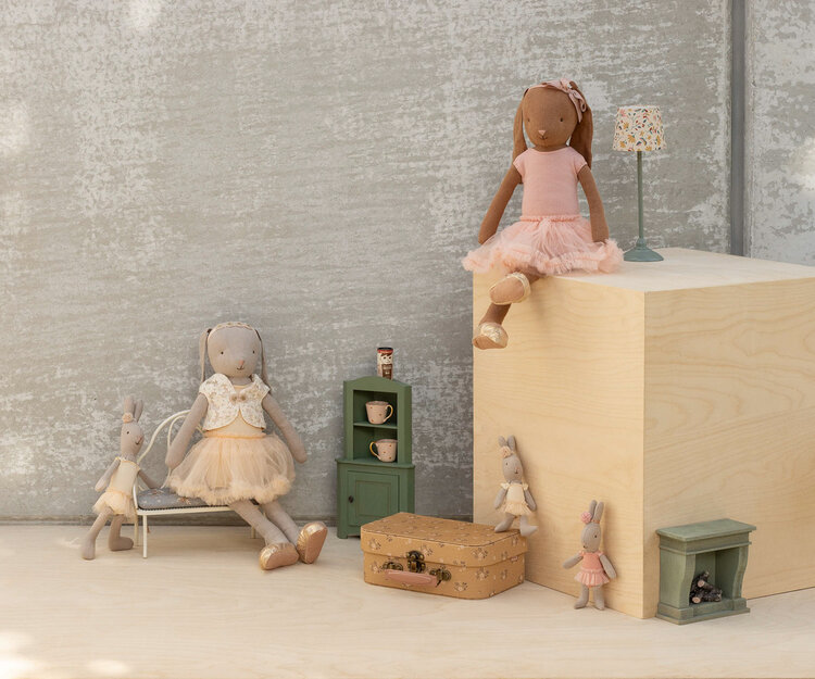 Maileg 16-5306-00 Bunny, Size 3 - Chocolate brown - Ballet suit