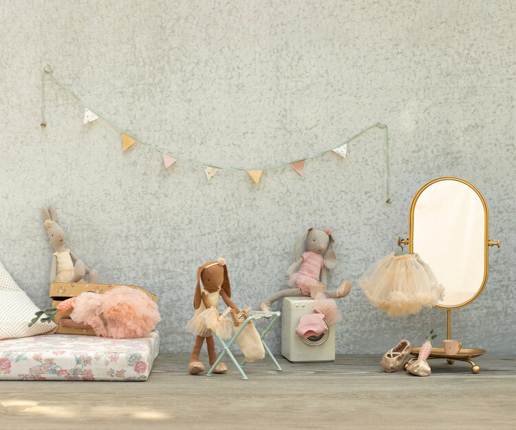 Maileg 16-5306-00 Bunny, Size 3 - Chocolate brown - Ballet suit