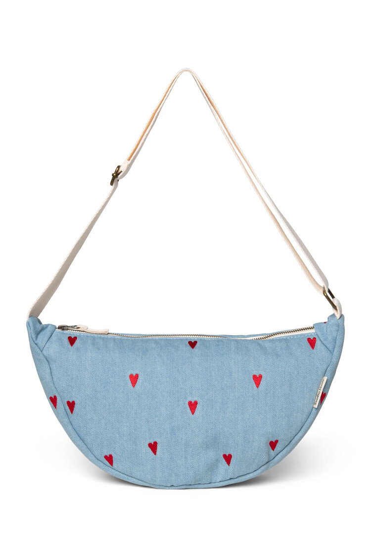 Studio Noos Denim Adult Fanny Pack- Blue Hearts