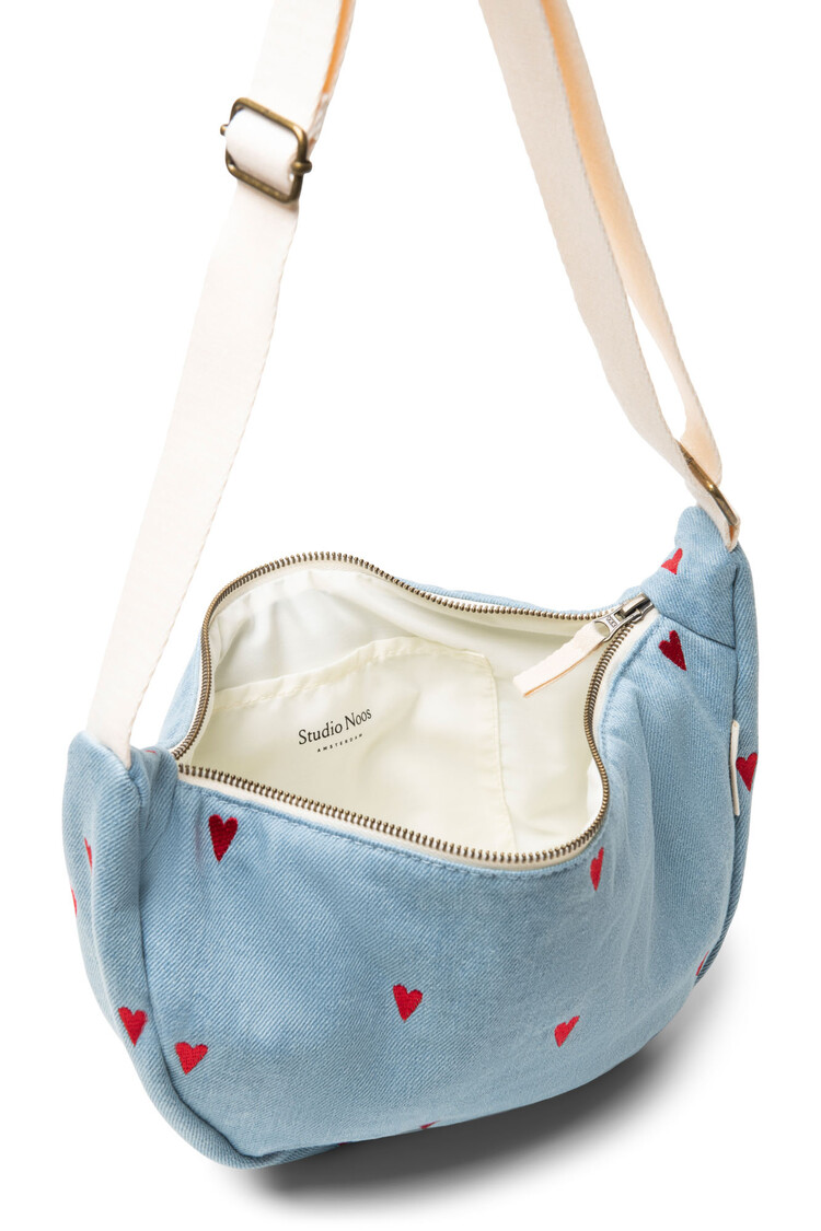 Studio Noos Denim Adult Fanny Pack- Blue Hearts