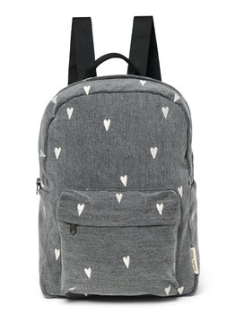 Studio Noos Denim Midi Backpack -Grey Heart