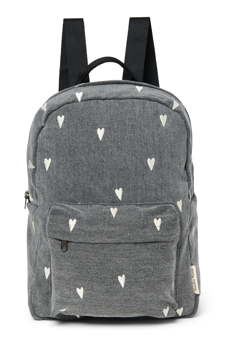 Studio Noos Denim Midi Backpack -Grey Heart