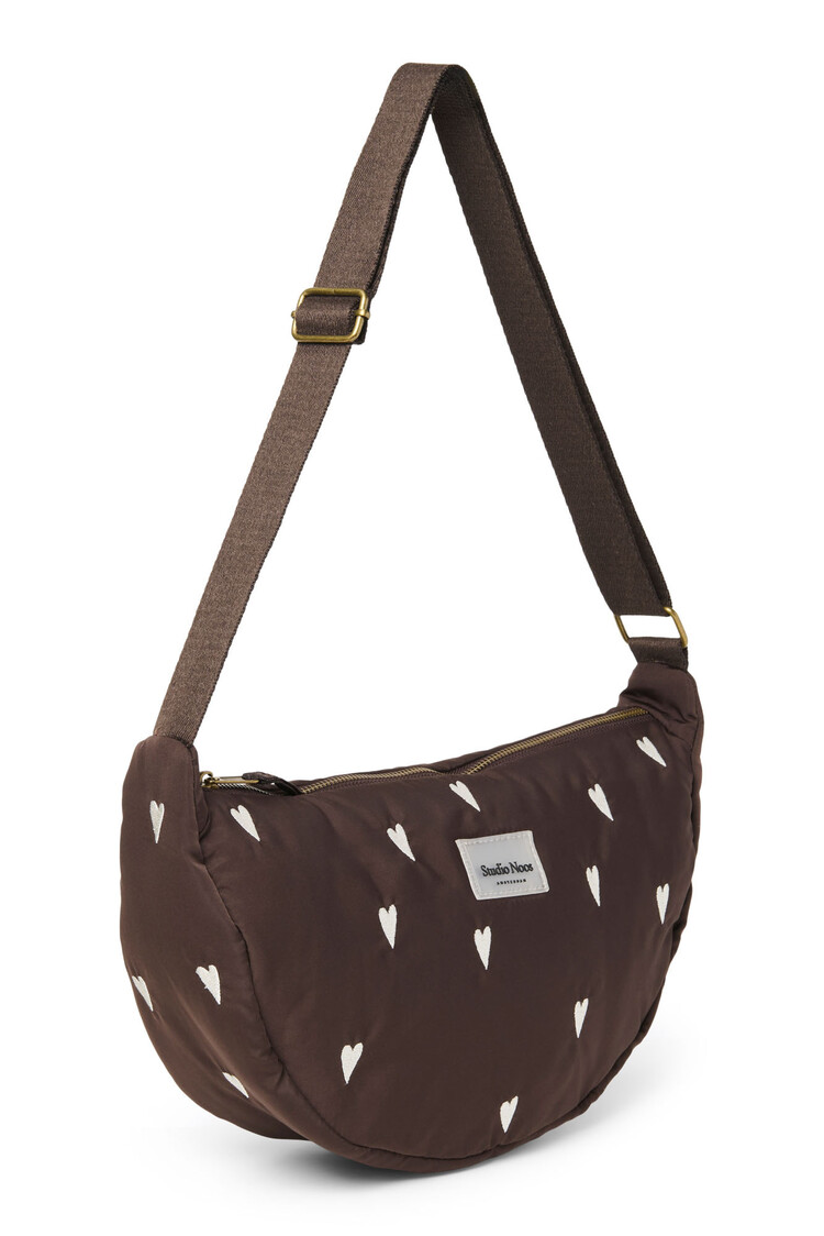 Studio Noos Puffy Adult Fanny Pack-Brown Hearts